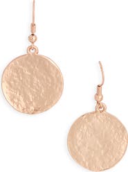 Karine Sultan Hammered Coin Drop Earrings