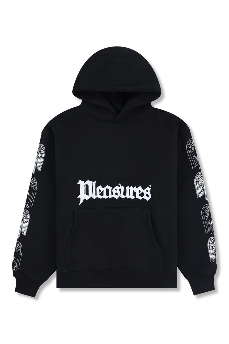 Angel & Demon Graphic Hoodie, Alternate, color, BLACK