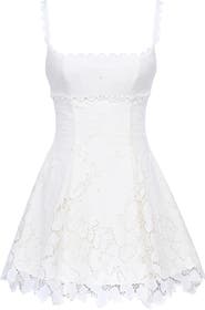 HOUSE OF CB Isla Scalloped Lace Cocktail Minidress