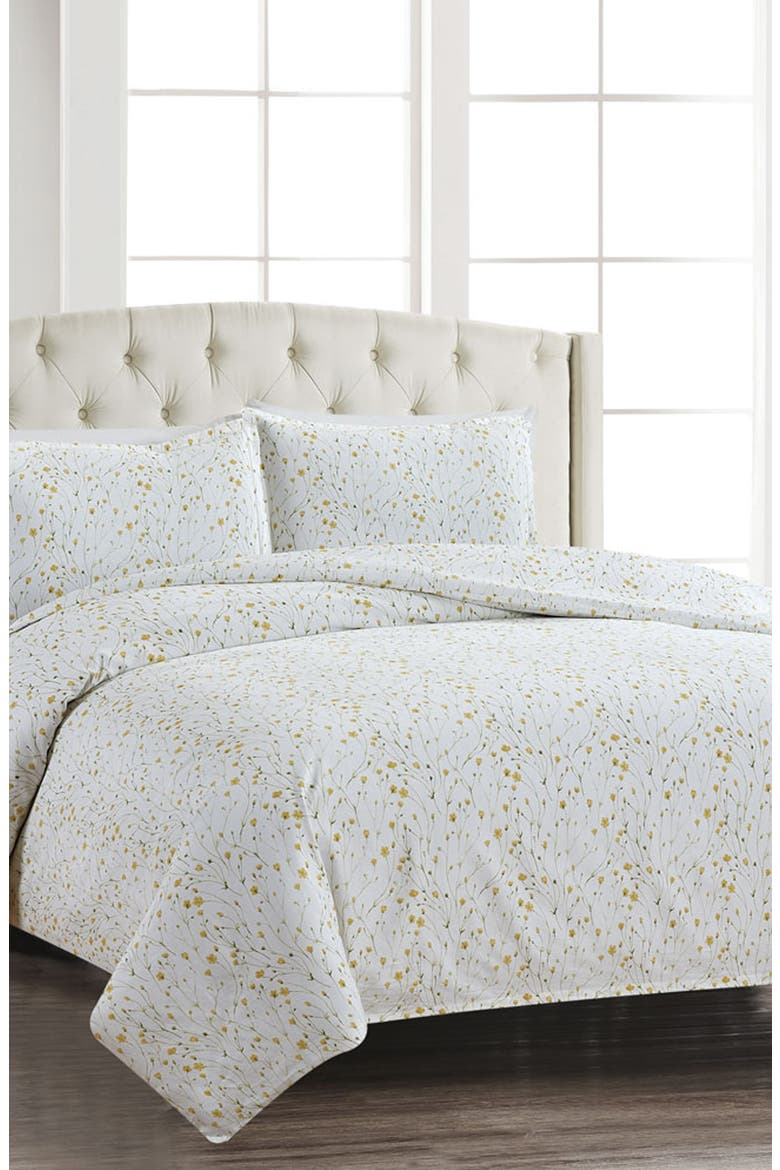Yellow Buttercup 400 Thread Count 100% Cotton Duvet Cover Set, Main, color, YELLOW