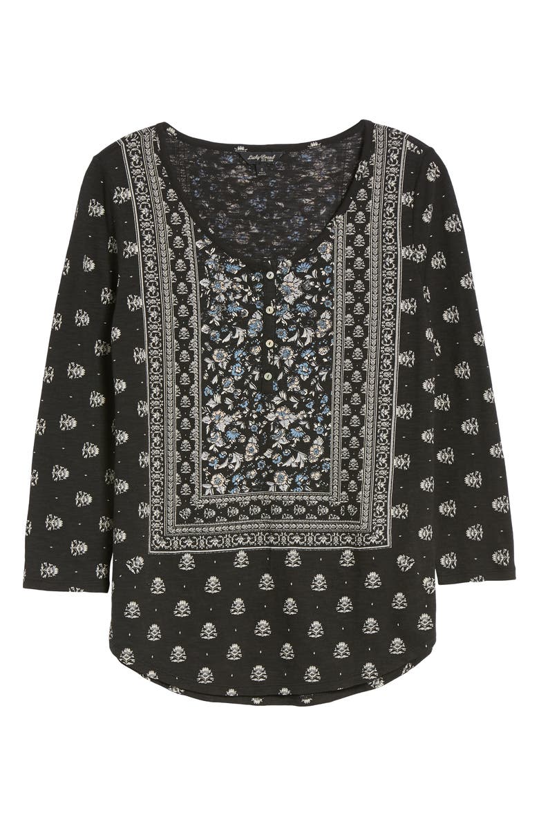 Lucky Brand Bandana Peasant Top, Alternate, color,