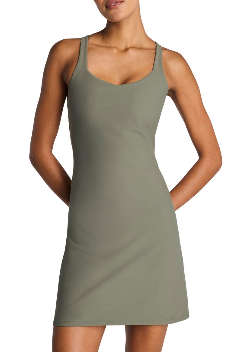 SPANXShape BoostUp Strappy Back Dress, Alternate, color, FROSTED MOSS