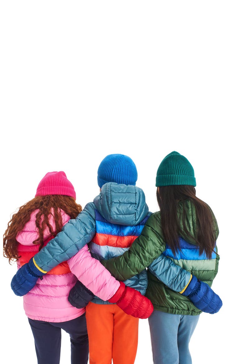 Kids Lightweight Puffer Mittens, Alternate, color, Cherry