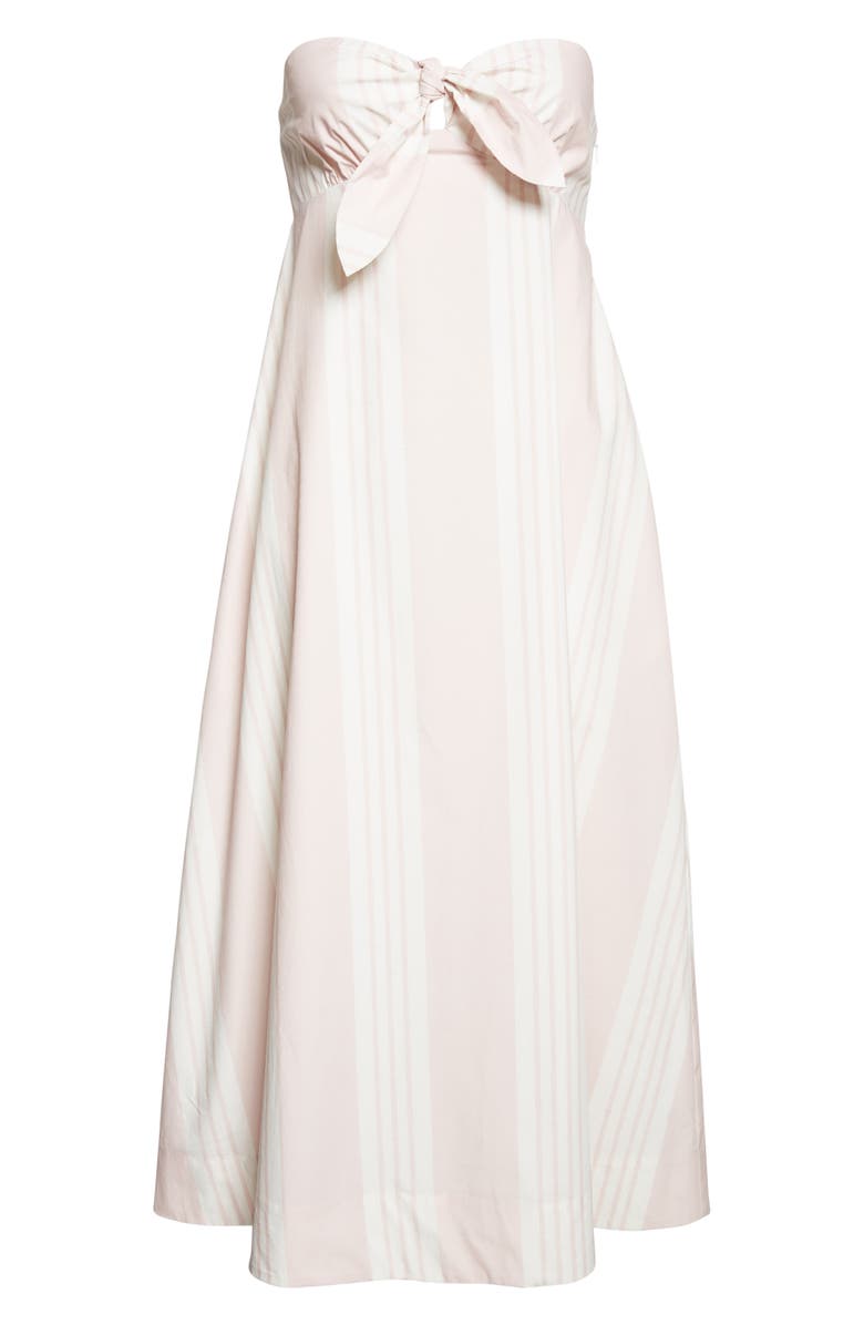POSSE Rosie Stripe Cotton Strapless Dress, Alternate, color, Pink Stripe