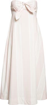 POSSE Rosie Stripe Cotton Strapless Dress