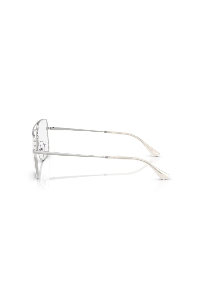 54mm Square optical glasses, Alternate, color, Silver