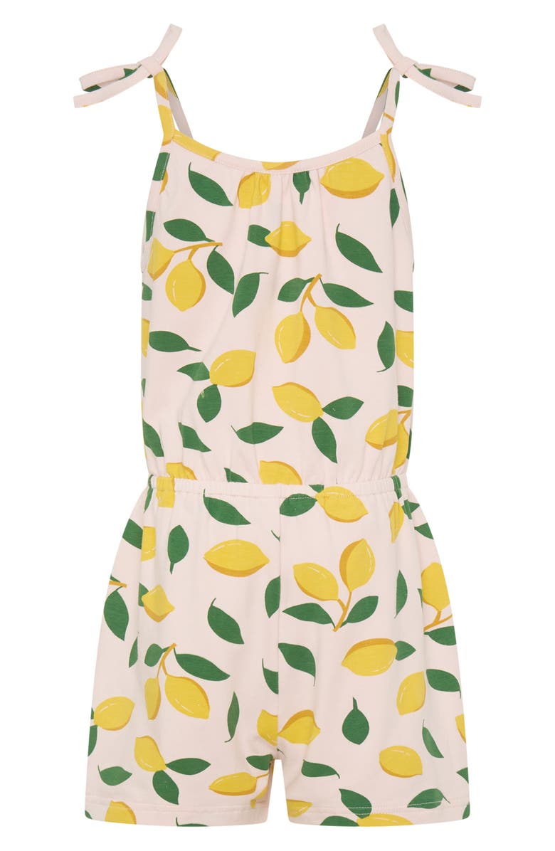 dot australia Kids' Lemon Print Tie Strap Playsuit, Alternate, color,