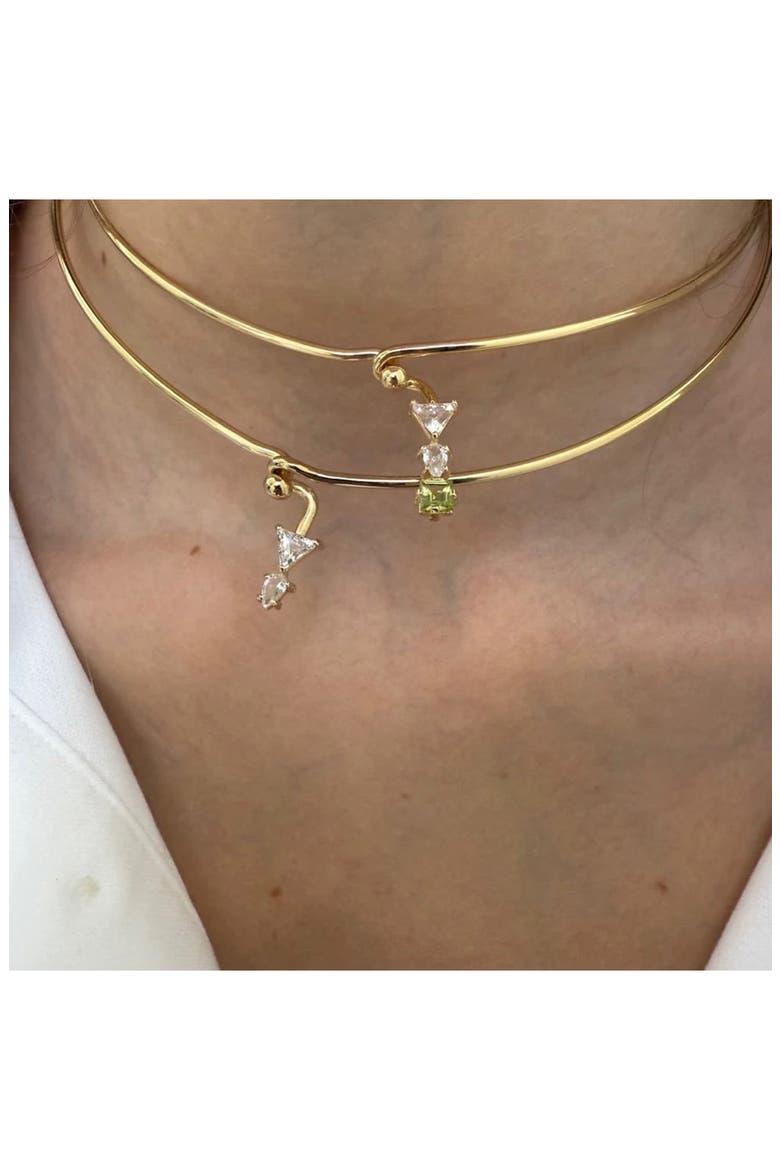 Porto Sapphire Choker, Main, color, YELLOW GOLD