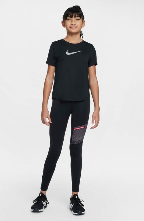 Nike Women's  Pro Girls' Dri-fit Mid-rise Leggings In Black