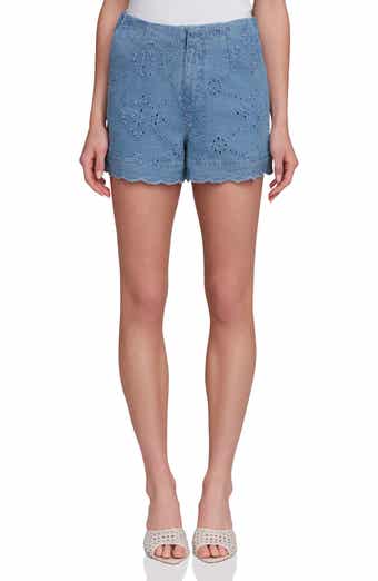 Stretch Cotton Eyelet Shorts