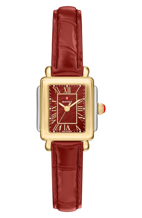 Deco Madison Mini Two-Tone Leather Strap Watch