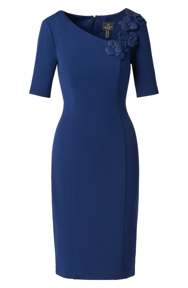 Adrianna Papell Floral Crepe Midi Dress, Alternate, color,
