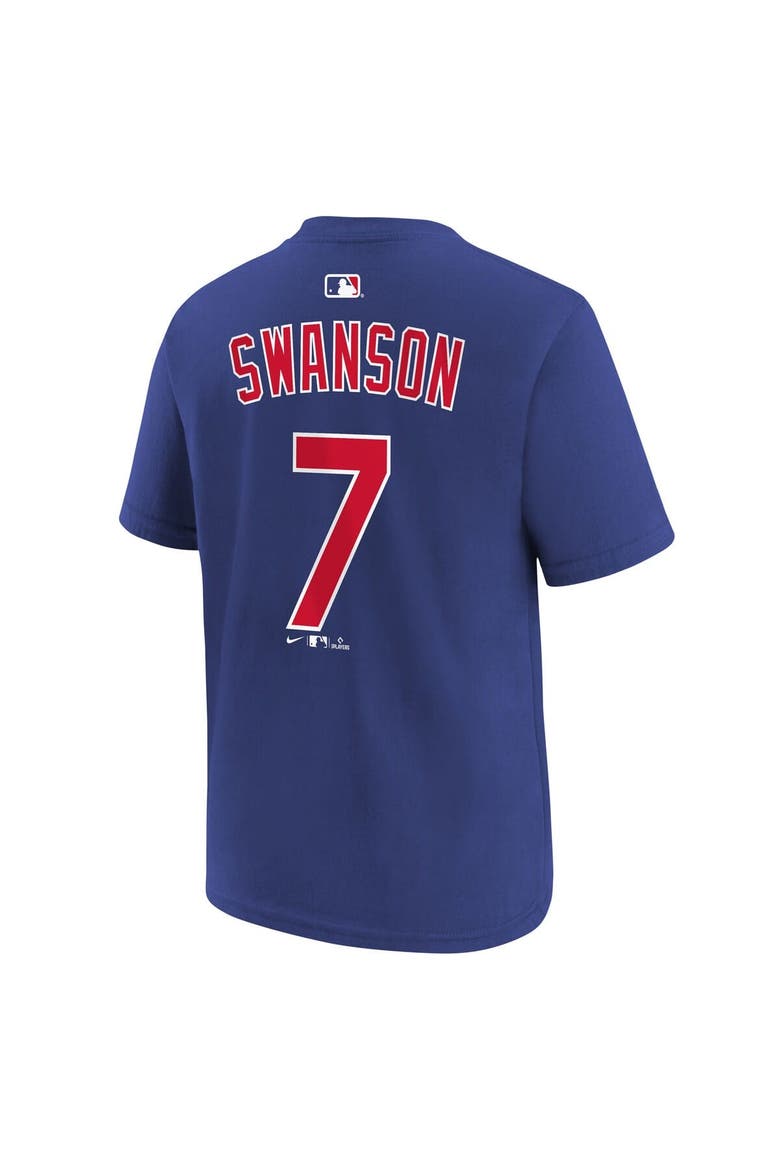 Youth Nike Dansby Swanson Royal Chicago Cubs Name & Number T-Shirt, Alternate, color, Royal