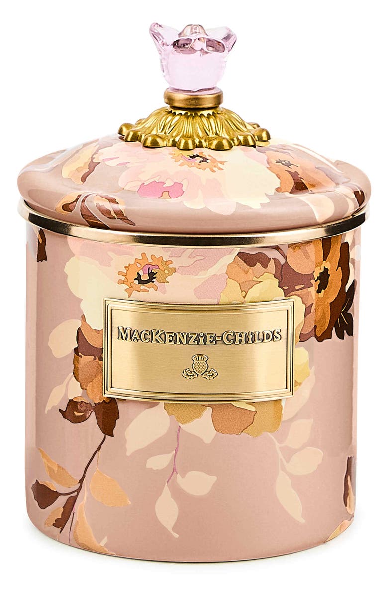 MACKENZIE CHILDS Wild Rose Mauve Small Canister, Main, color, Mauve