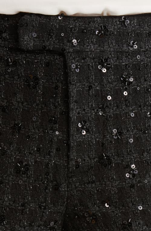 Wayf X Sara Walker Andie Sequin Tweed Shorts In Black