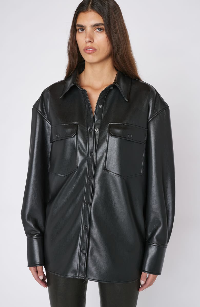 FRAME Reycled Leather Shirt Jacket, Alternate, color, 