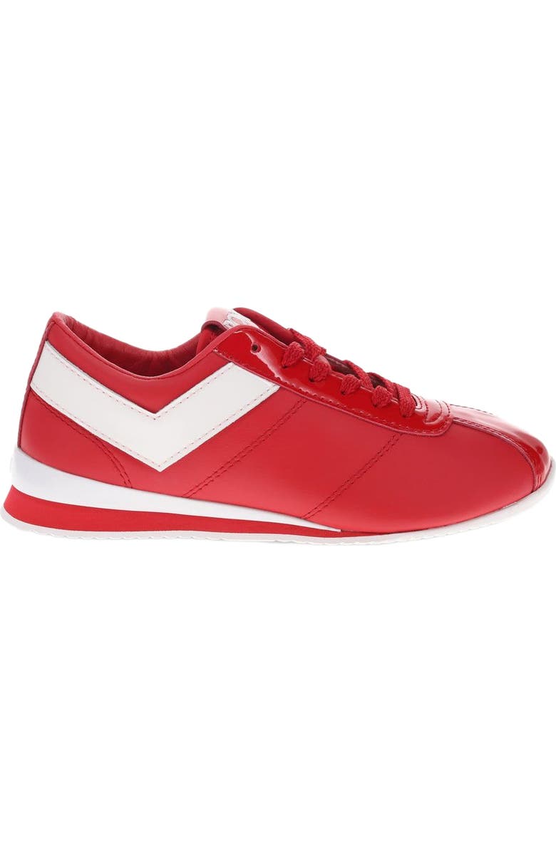 PONY KO-Low Patent Sneakers, Alternate, color, Red/White