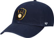 '47 Men's '47 Navy Milwaukee Brewers Clean Up Adjustable Hat