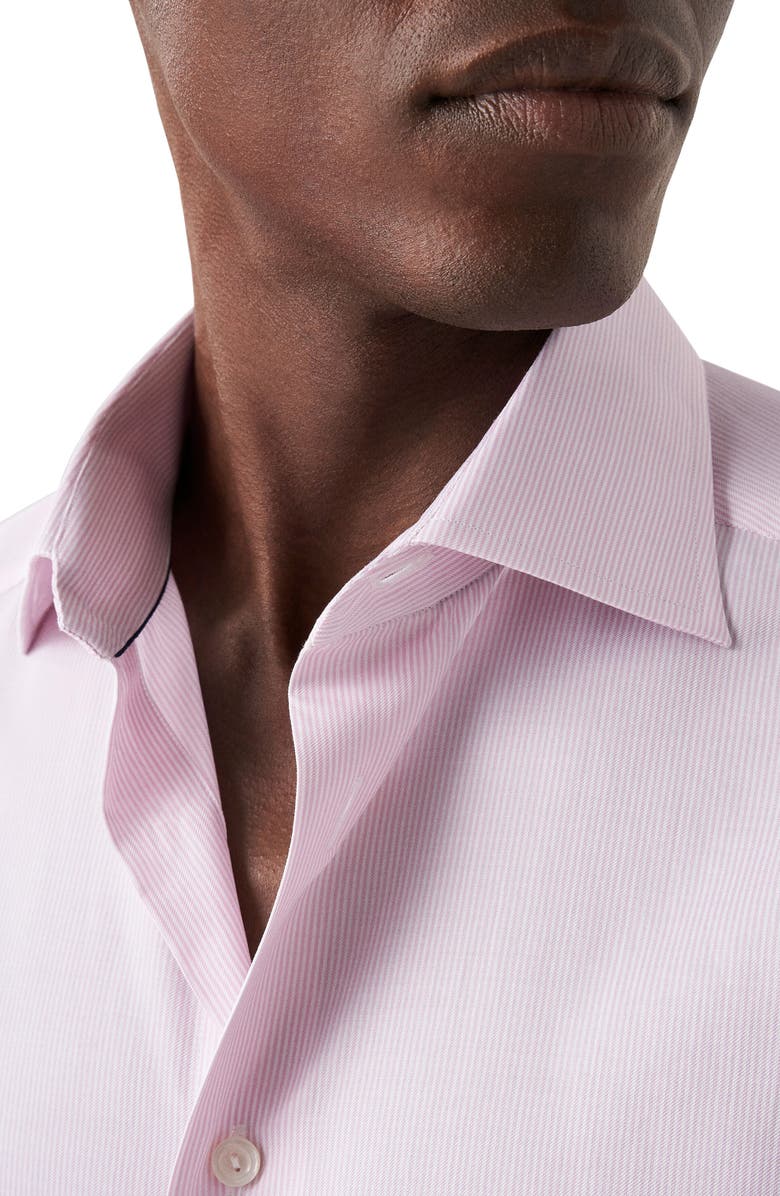 Eton Contemporary Fit Stripe Twill Dress Shirt, Alternate, color,