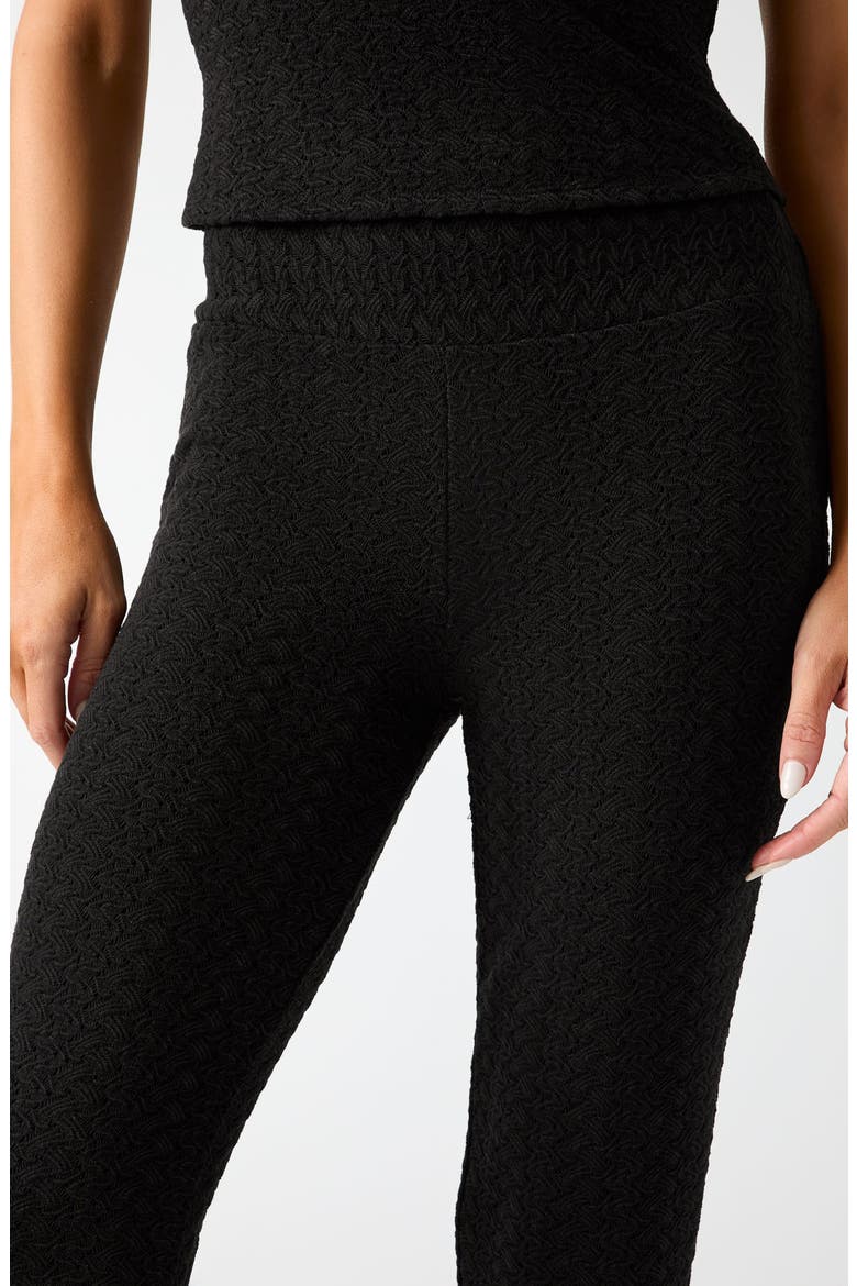 Joey Knit Flare Pants, Alternate, color, BLACK/ BLACK
