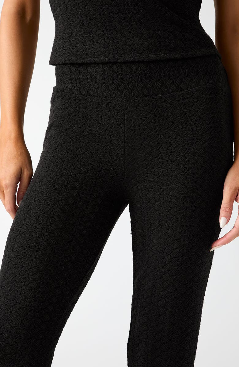 GUESS Joey Knit Flare Pants, Alternate, color, Black/ Black