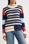 CITY BLUES Stripe Colorblock Sweater