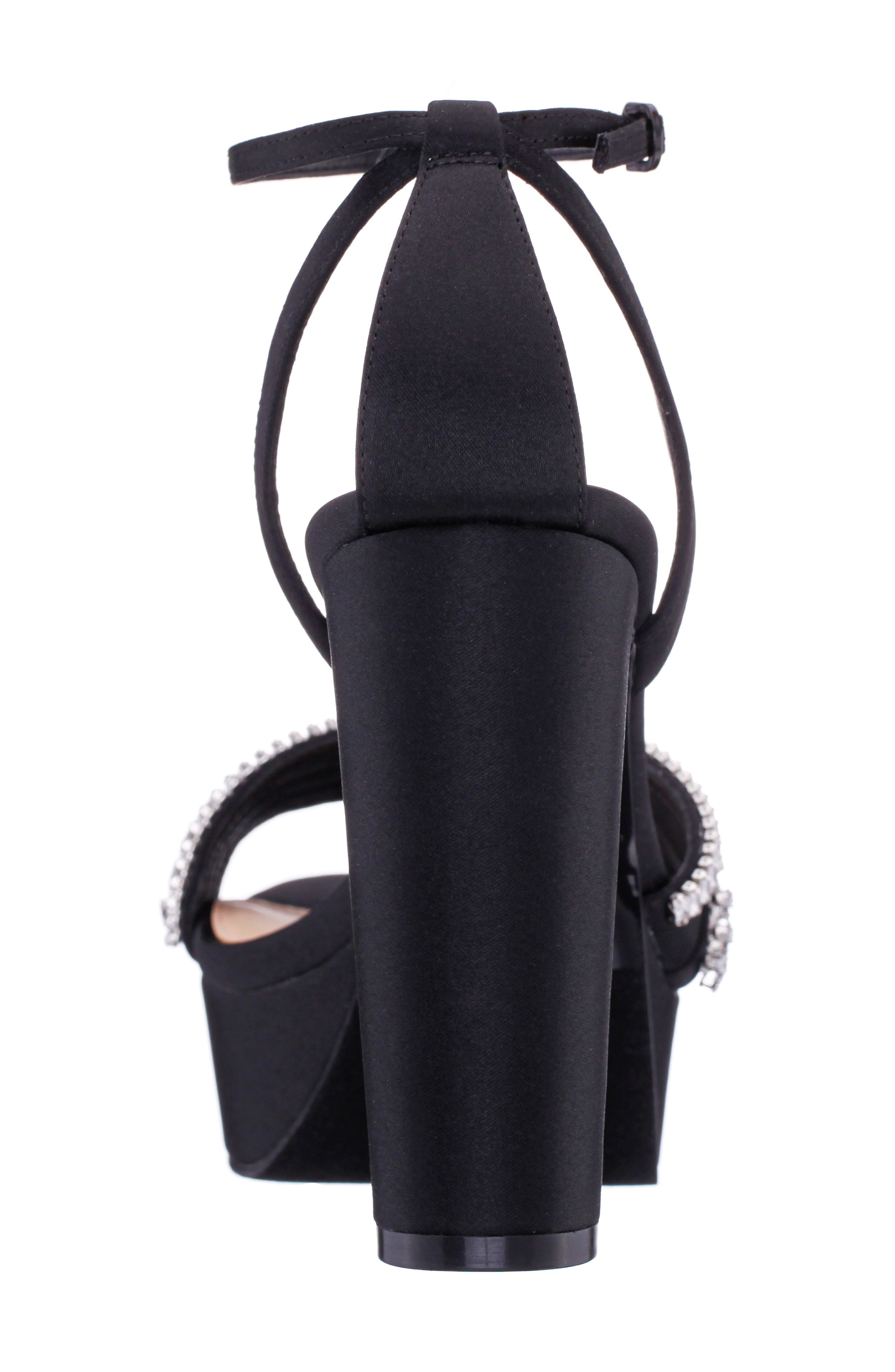 Nina Agitha Ankle Strap Platform Sandal, Alternate, color, Black