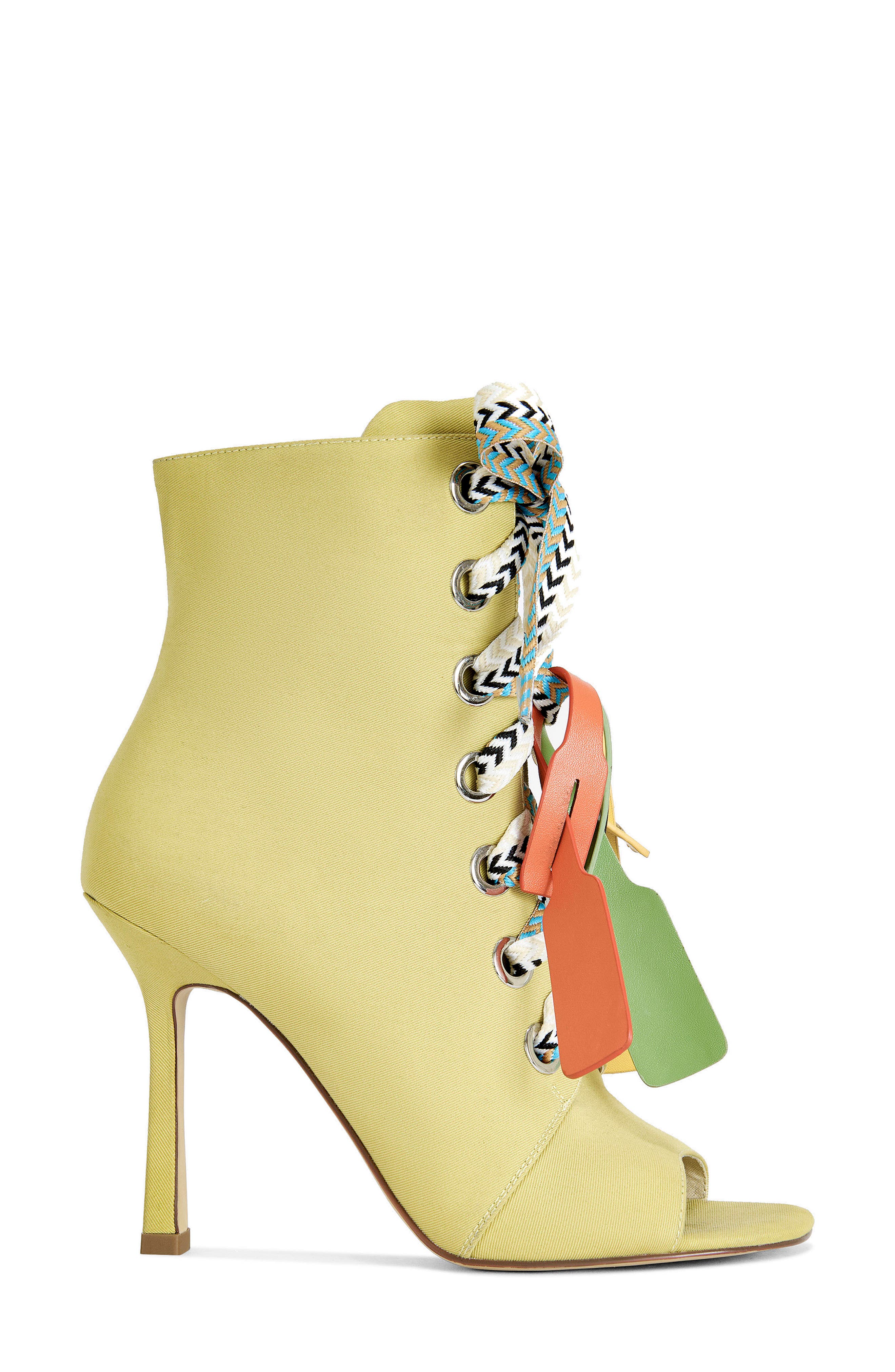 AZALEA WANG Rovea Open Toe Bootie, Alternate, color, 