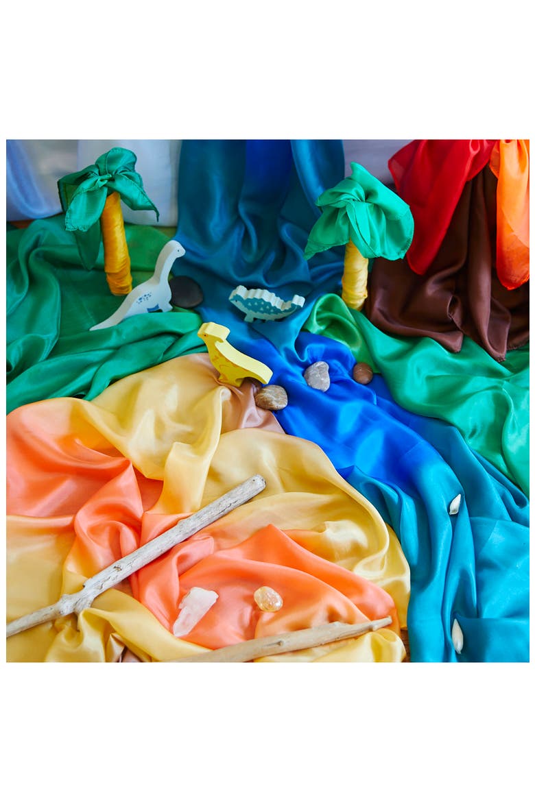 Set of 4 Earth Playsilks, Alternate, color, EARTH