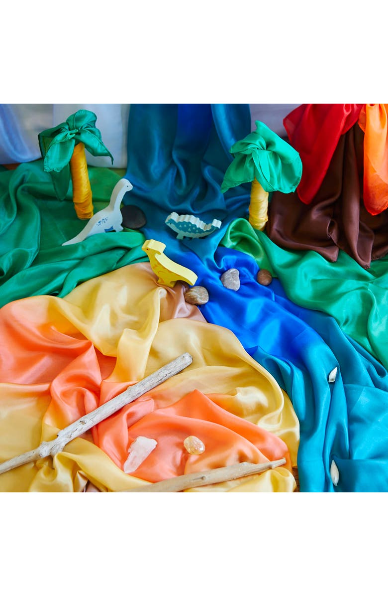 Sarah's Silks Set of 4 Earth Playsilks, Alternate, color, 