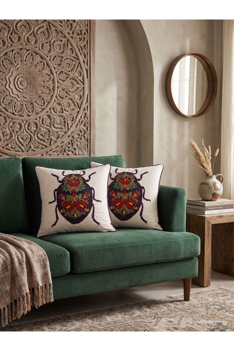 Udaipur Throw Pillow Cover, Alternate, color, Multicolored