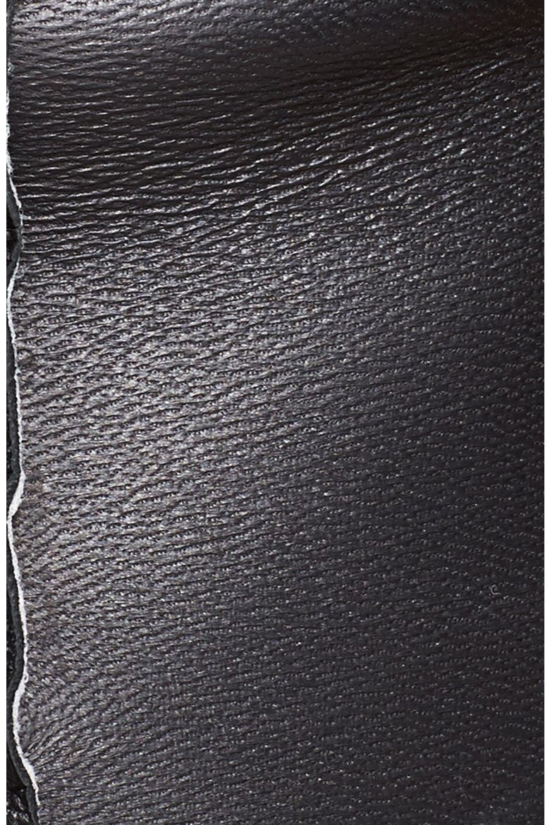 T by Alexander Wang Bonded Nappa Leather Bralette, Alternate, color, BLACK