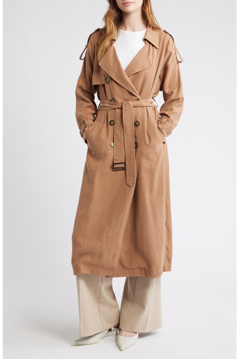 Hayden Trench Coat, Main, color, TAUPE