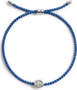 Monica Vinader Oval Lab Grown Diamond Sterling Silver Cord Bracelet