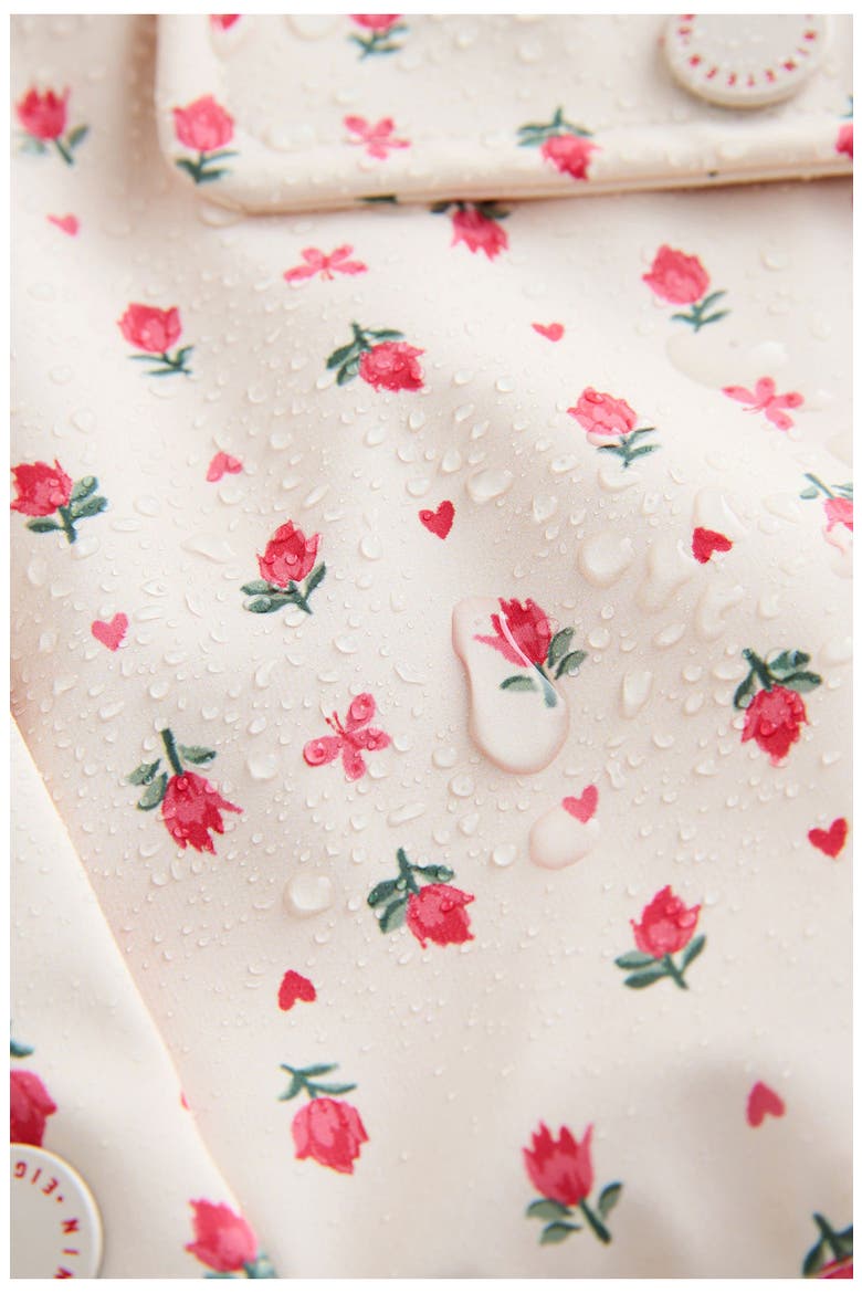 Kids' Print Waterproof Hooded Jacket, Alternate, color, NEUTRAL