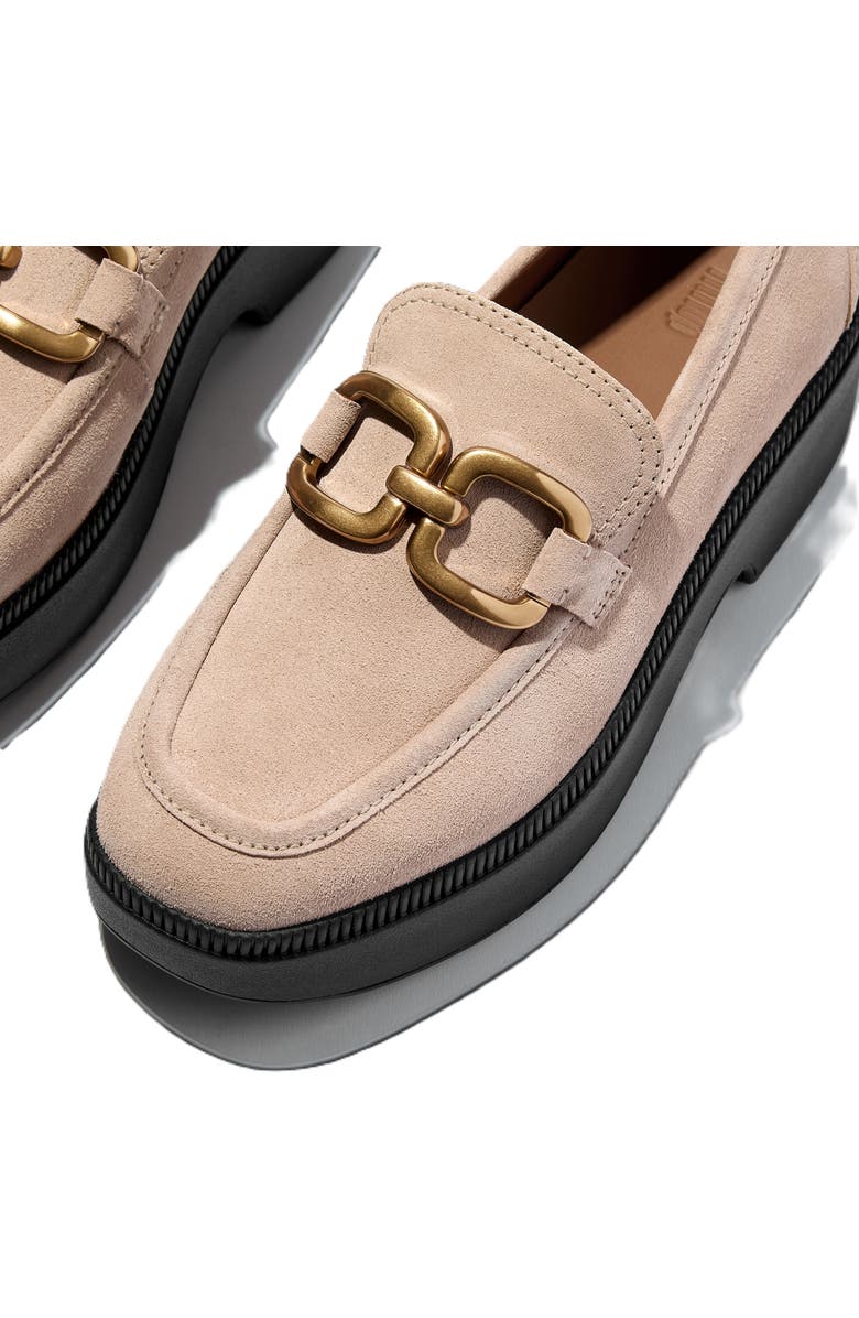 FitFlop F Luma Square Chain Loafers, Alternate, color, Classic Beige