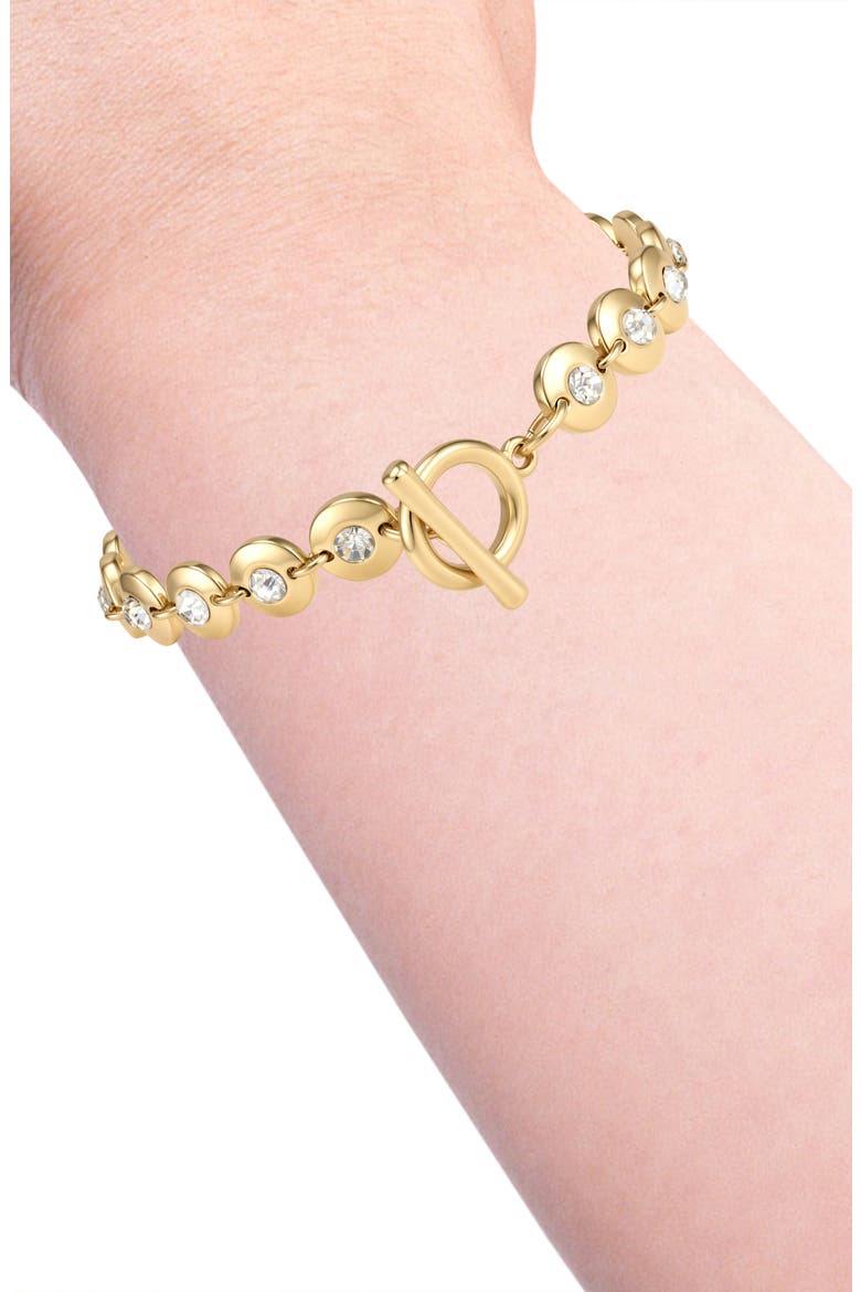 Crystal Link Chain Bracelet, Alternate, color, GOLD