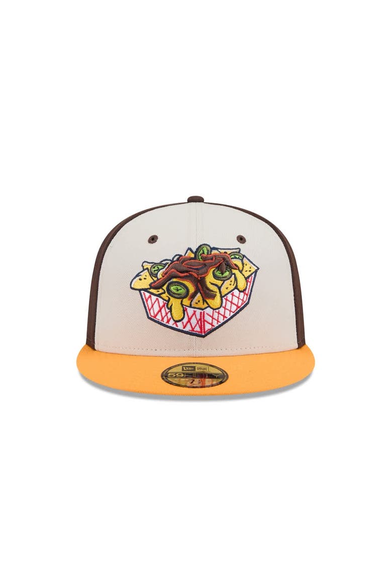 Men's New Era  Brown Memphis Redbirds Theme Nights 59FIFTY Fitted Hat, Alternate, color, Brown