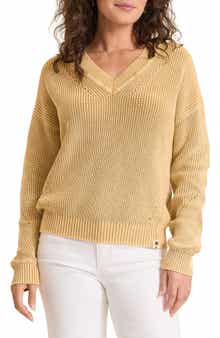 Tommy Bahama Indigo Palms Cotton V-Neck Sweater