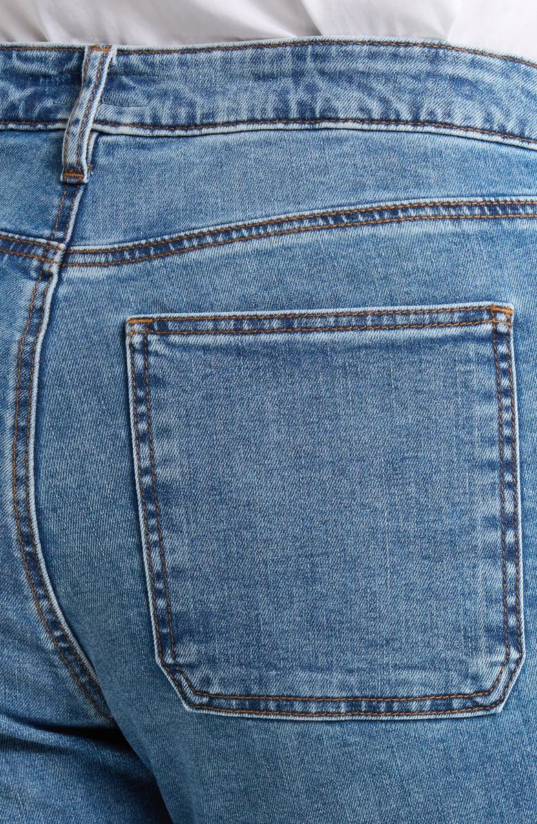 KUT from the Kloth Meg Raw Hem High Waist Ankle Wide Leg Jeans, Alternate, color, Success