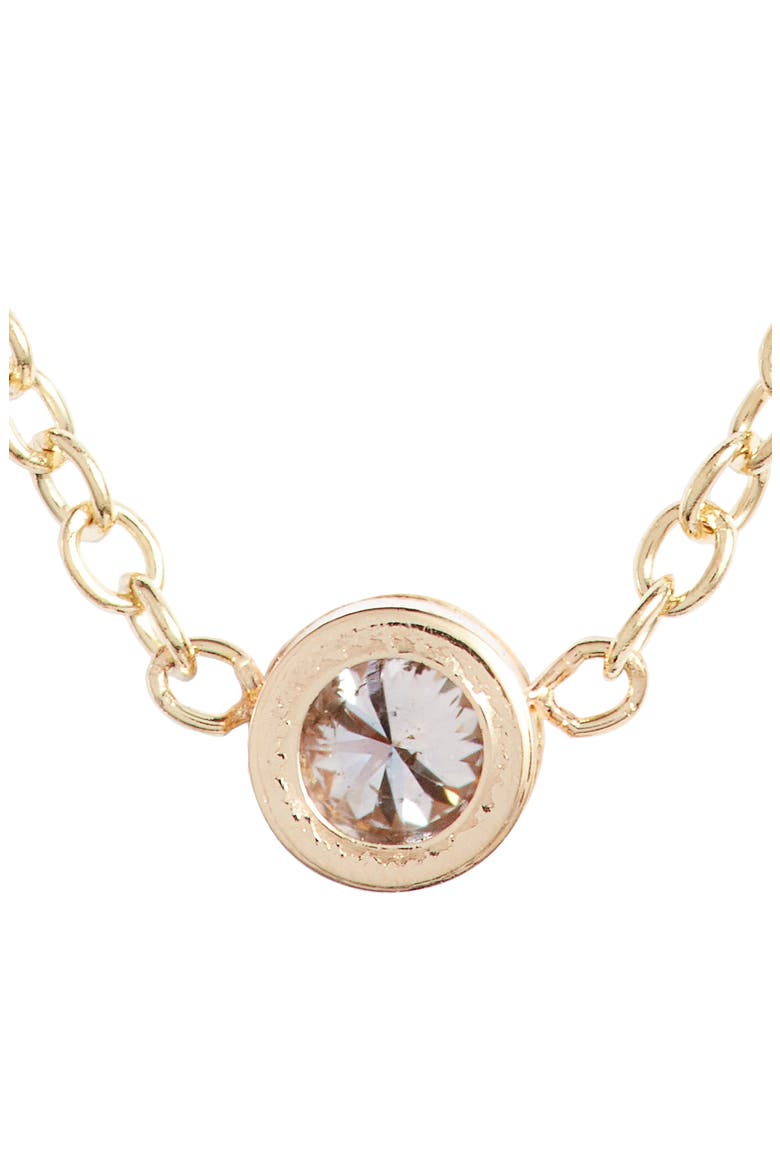 Diamond Bezel Pendant Necklace, Alternate, color, YELLOW GOLD