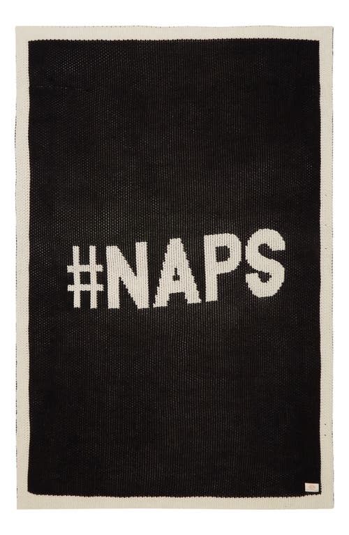 Pink Lemonade #NAPS Organic Cotton Baby Blanket in Black/Off White  product