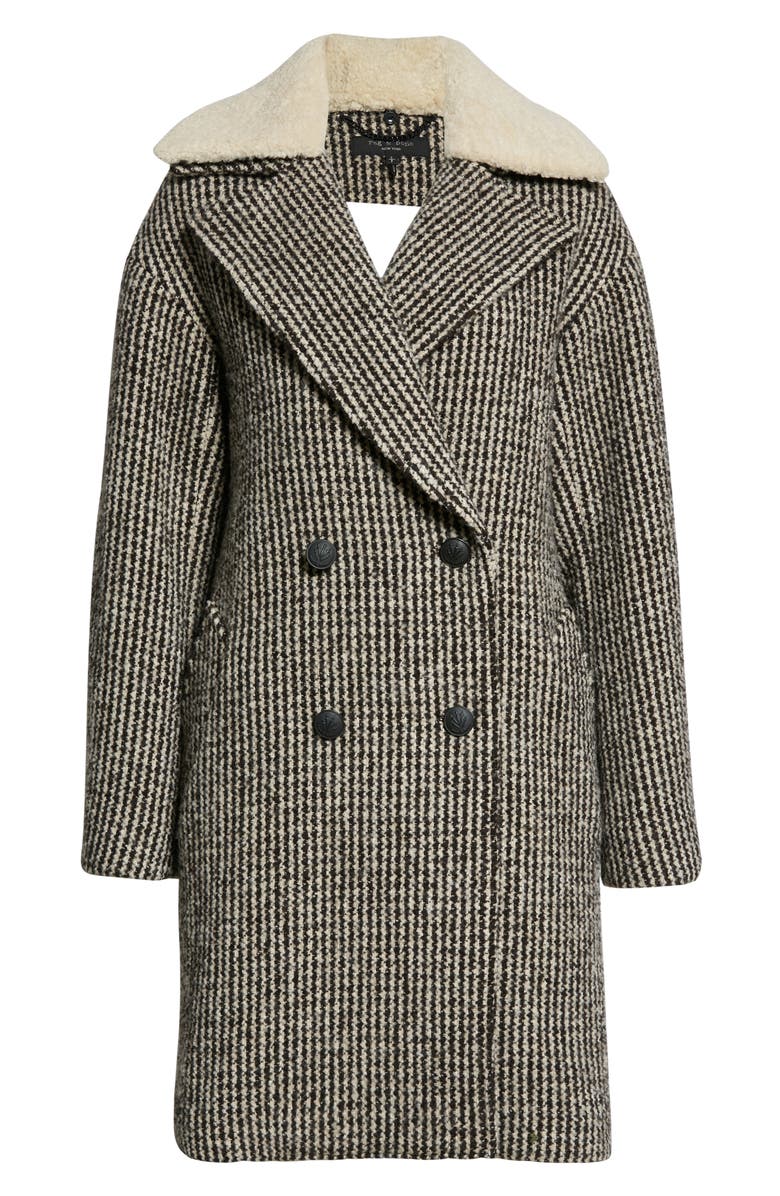 rag & bone Mina Cocoon Plaid Wool Blend Coat, Alternate, color,