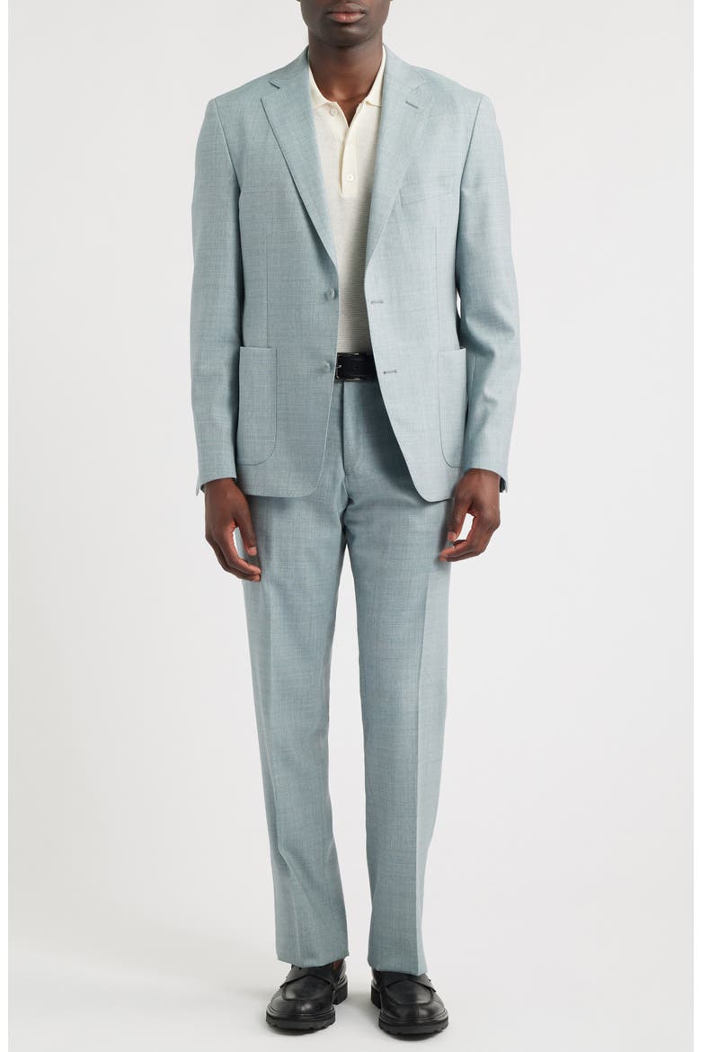 Icon Relaxed Fit Wool Suit, Main, color, LIGHT GREEN