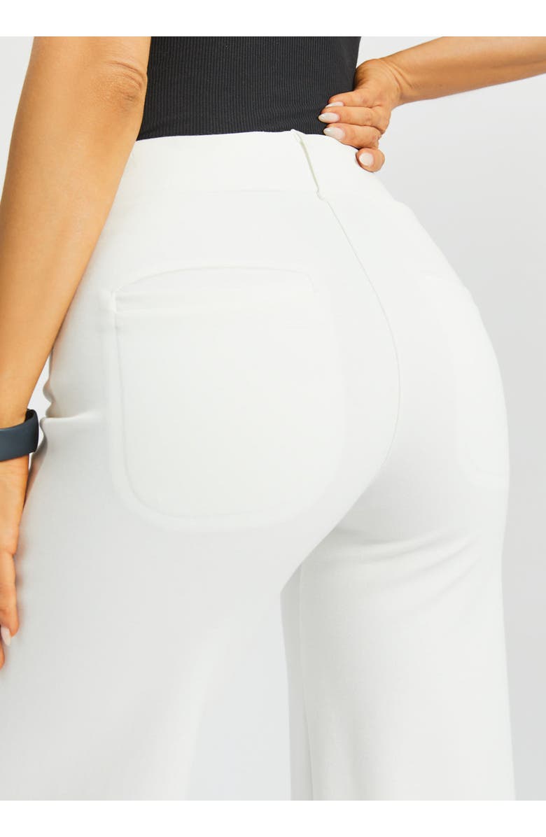 Betabrand 7 Pocket DPYP Dress Pant Yoga Pant Crop Wide, Alternate, color, Star White