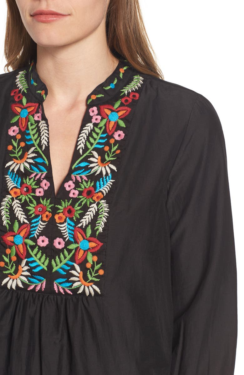 VELVET by Graham & Spencer Embroidered Blouse, Alternate, color, 