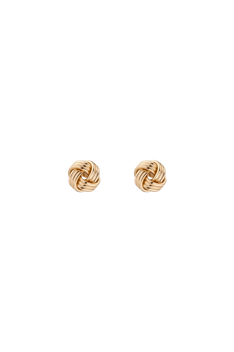 Gold Knot Stud Earrings, Main, color, 14k Yellow Gold