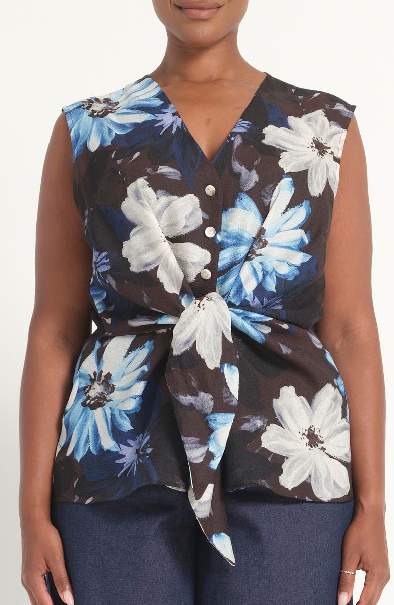Estelle Aveline Floral Print Sleeveless Top, Main, color, 