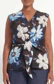 Estelle Aveline Floral Print Sleeveless Top