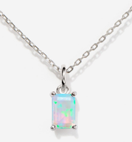 Little Sky Stone Silver Birthstone Necklace